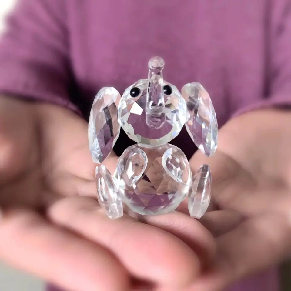 Gleam K9 Crystal Mini Crystal Elephant Animal Figurine Crystal Figurine