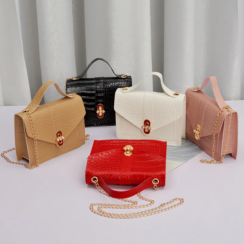 

ST-0008 Small Bread Bags Stone Grain Pu Female Shoulder Bags Women Hand Bags Purse, Multi color