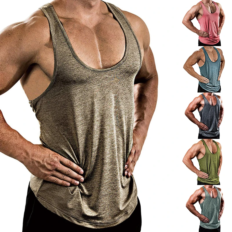 

Wholesale Mens Slim Fit Custom Design Gym Fitness Wear Tank Top, Customized color