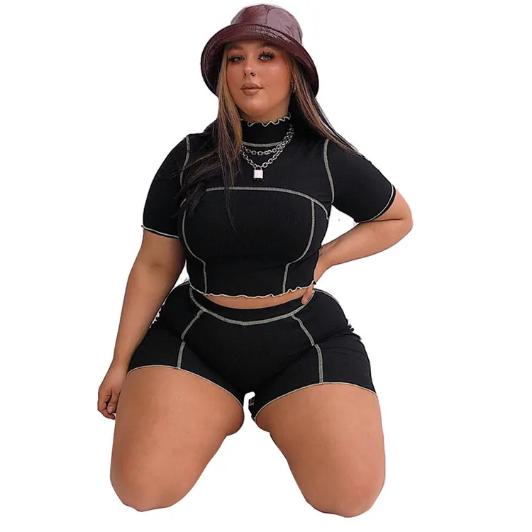 

Summer Tracksuit Two Piece Short Set Women'S Suits Women Solid Set Sport Wear Women Set, Picture color