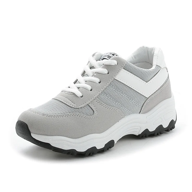 

Manufacture Customized Women Sneakers Heightening Shoe Anti Slip Soles Lace Up Sport Running Shoes, As picture,or custom