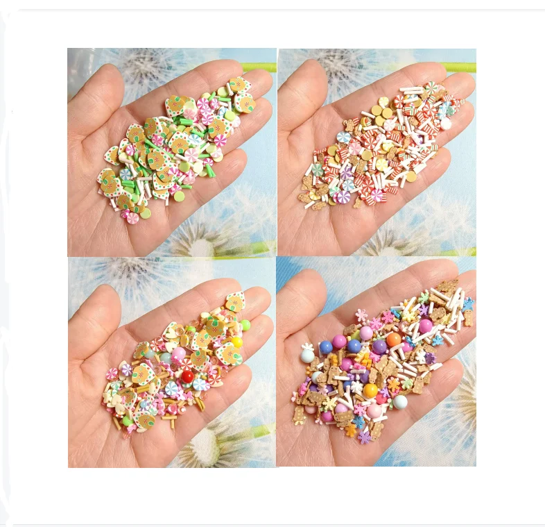 

Christmas House Gingerbread Man Slice Polymer Clay Sprinkles Mix For DIY Resin Shaker Slime Filling Phone Nail Art Decoration