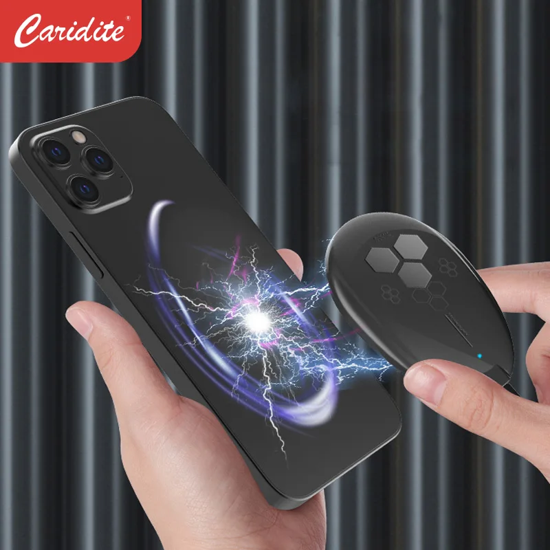 

Caridite Christmas gifts free shipping magnetic wireless charge factory wholesale for Iphone 12 Pro Max X wireless phone charger, Black magnetic wireless charge
