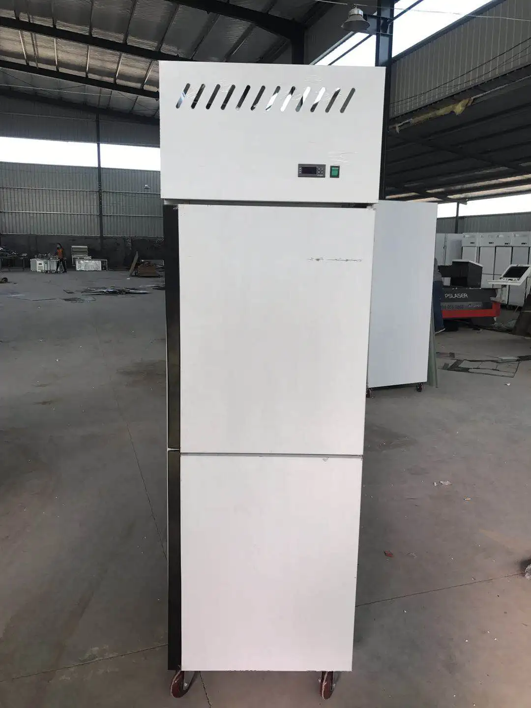 450l Commercial Vegetable Refrigerator 2 Doors Stainless Steel Freezer