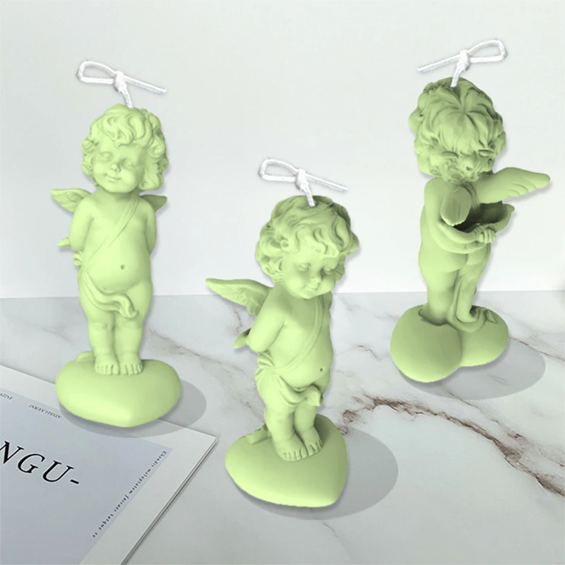 

Factory Outlet Angel Candle Mould Art Candle Mold Easy Unmold Handmade Angel Shaped Small Silicone Candle Molds