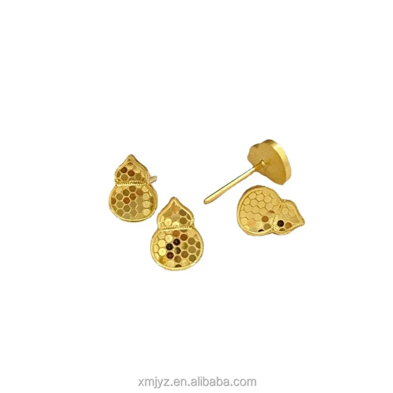 

Certified In Stock Wholesale 5G Gold Earrings Pure 999 New Studs Goddess 24K Ear Hook