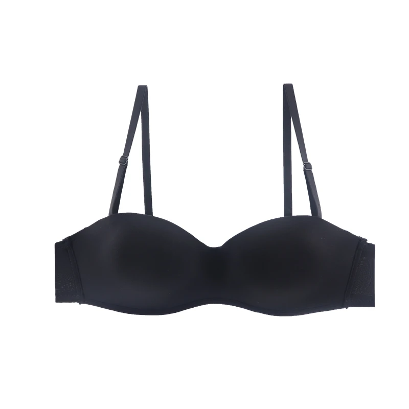 

2021A strapless non-slip beauty back bra thin half cup invisible dress bra