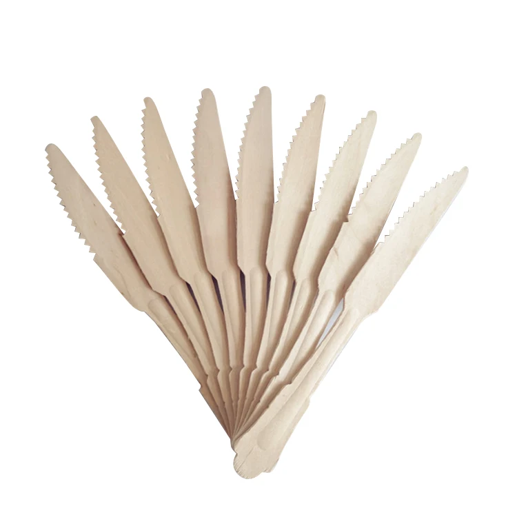 

High Quality Disposable Degradable Birch Wood  Wood Knife, Natural