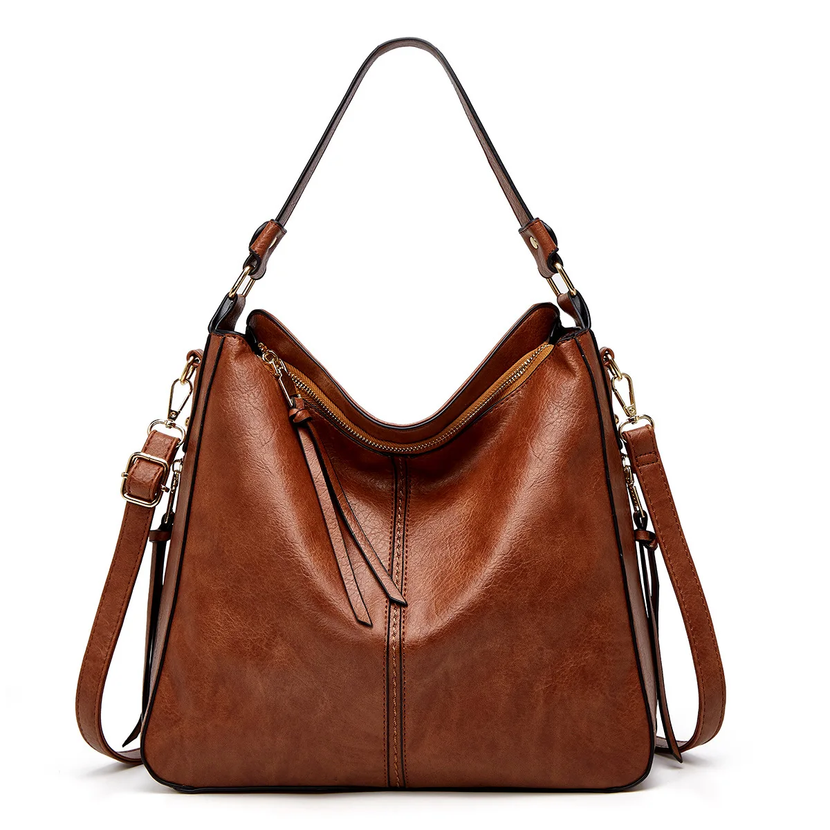 

Hot sale ladies designer hand bag Shoulder Tote Zipper Purse PU Leather Satchel Crossbody Bag Newest bags women handbags