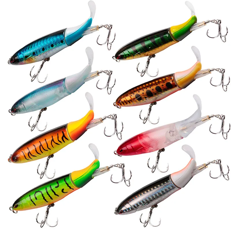 

Fishing Lure floating Hard Bait Lure 11cm 15g ABS plastic Rotating Propeller Fishing Lure, 8colors