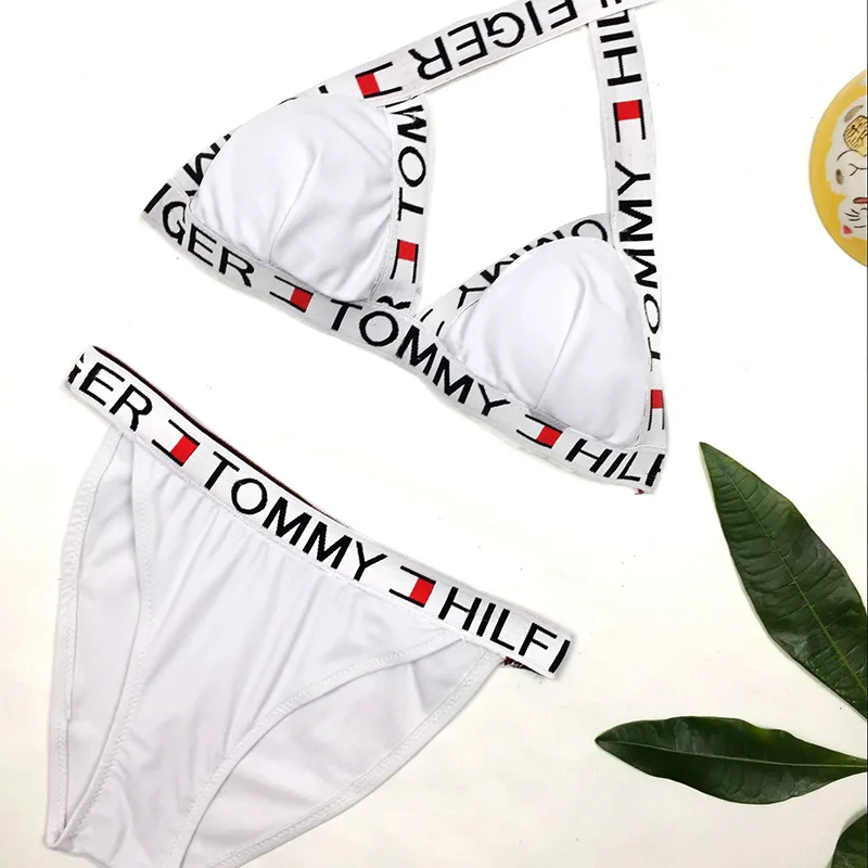 

Three-point Letters Ladies Swimwear Sexy Quick-drying Ladies Bikini