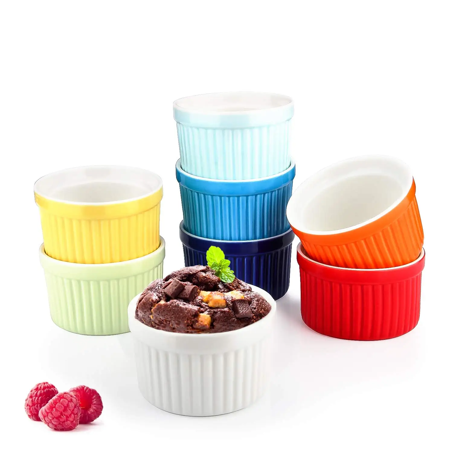 

Ramekins, Souffle Dishes, , 8 Colors Available, Ceramic Baking cups