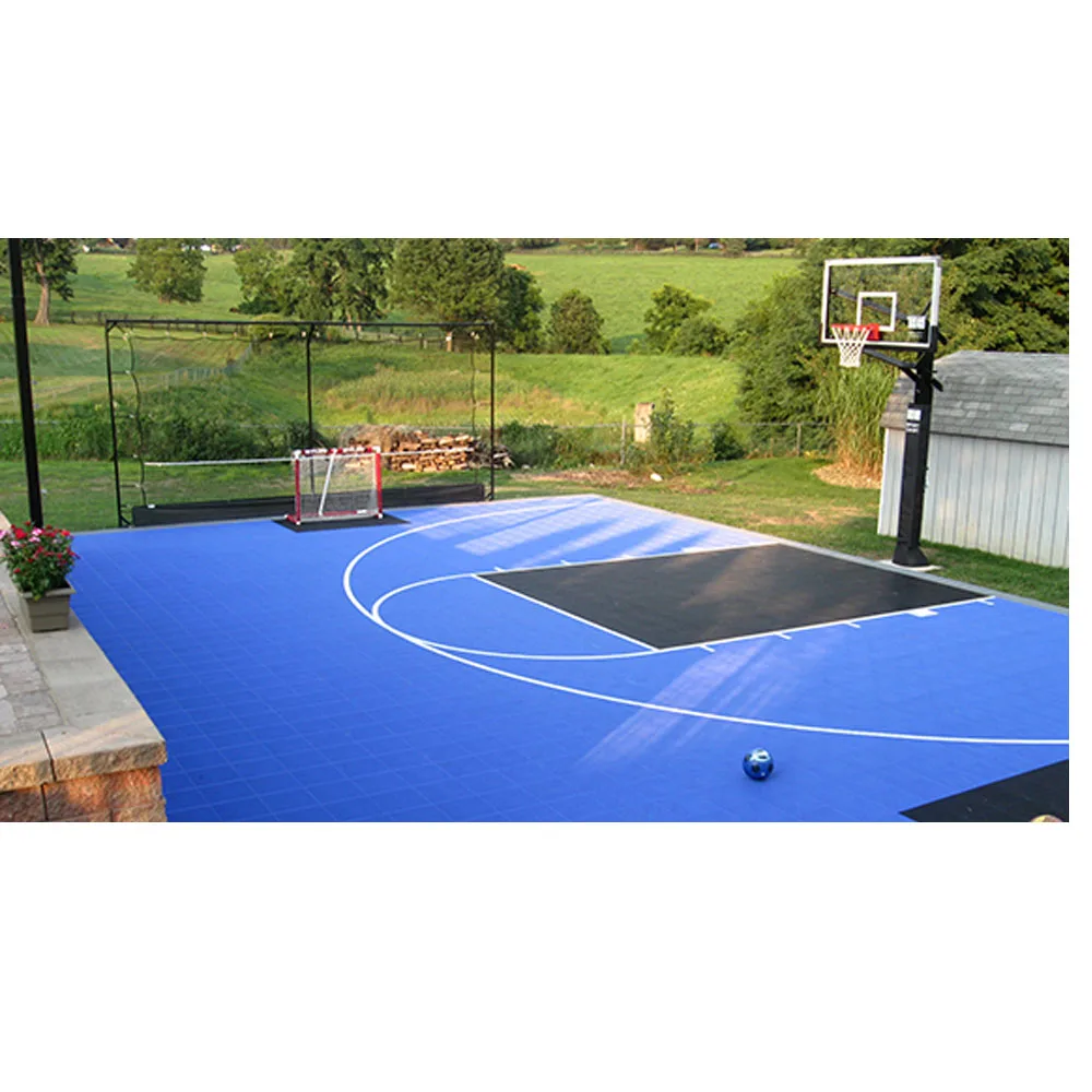 

Direct factory 2020 Intelligent PP interlocking portable DIY standard plastic outdoor backyard basketball court