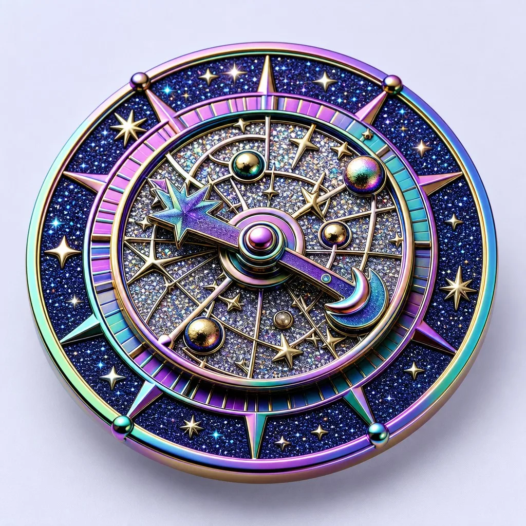 Dual-Layer Kinetic Astrolabe Compass Pin