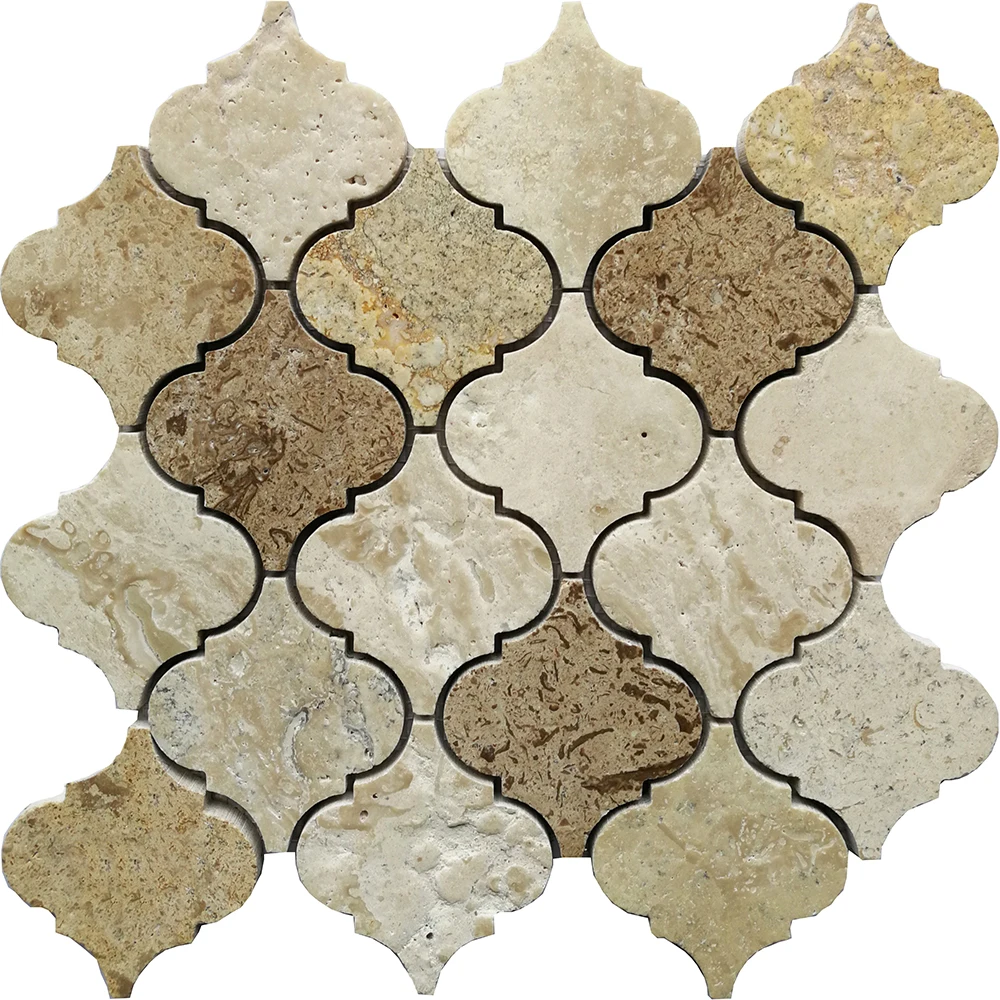 High Quality Irregular Arabesque Carrara Marble Mosaic Tile