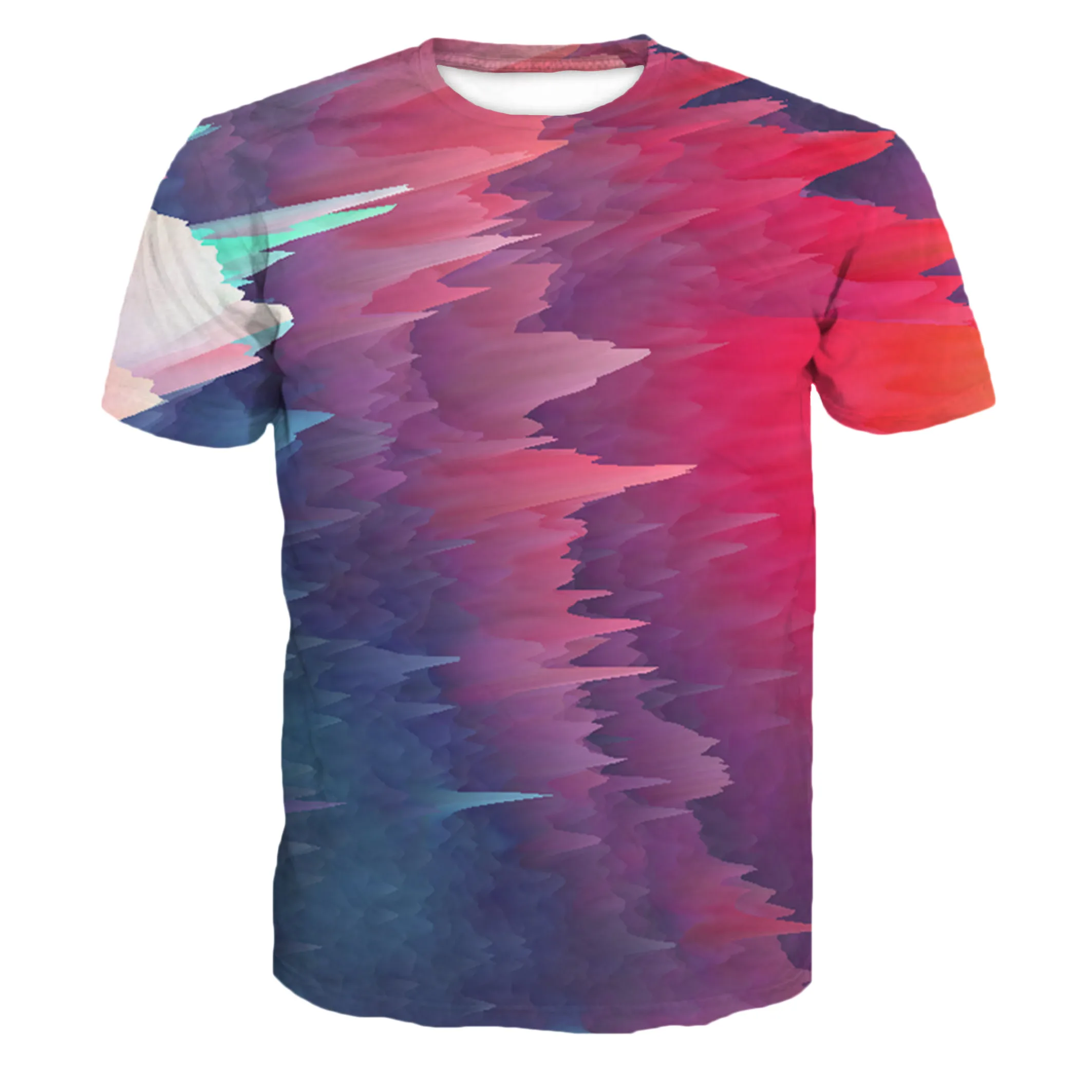 

New Fashion Design 3D Full sublimation Printing Knit Polyester Custom Men T Shirts