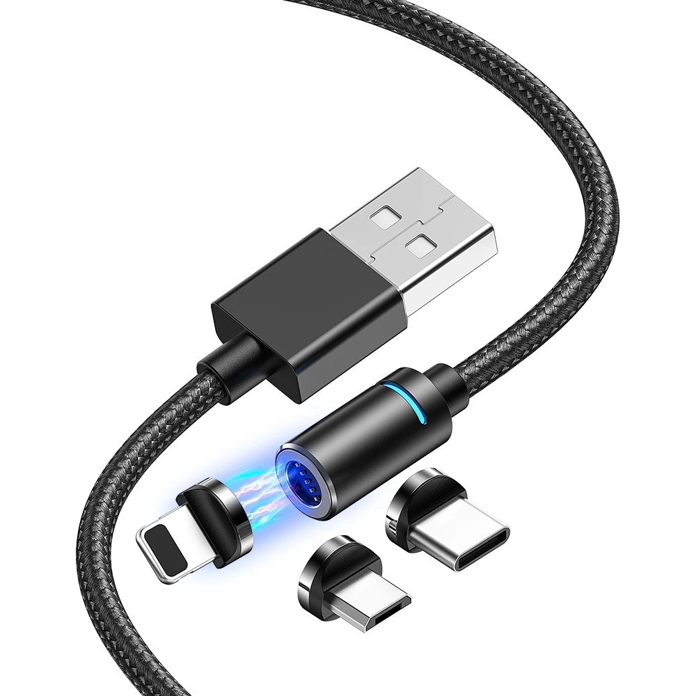 

Phone Accessories Magnetic Data Cable Micro USB 360 Magnetic Charge Cable 3A