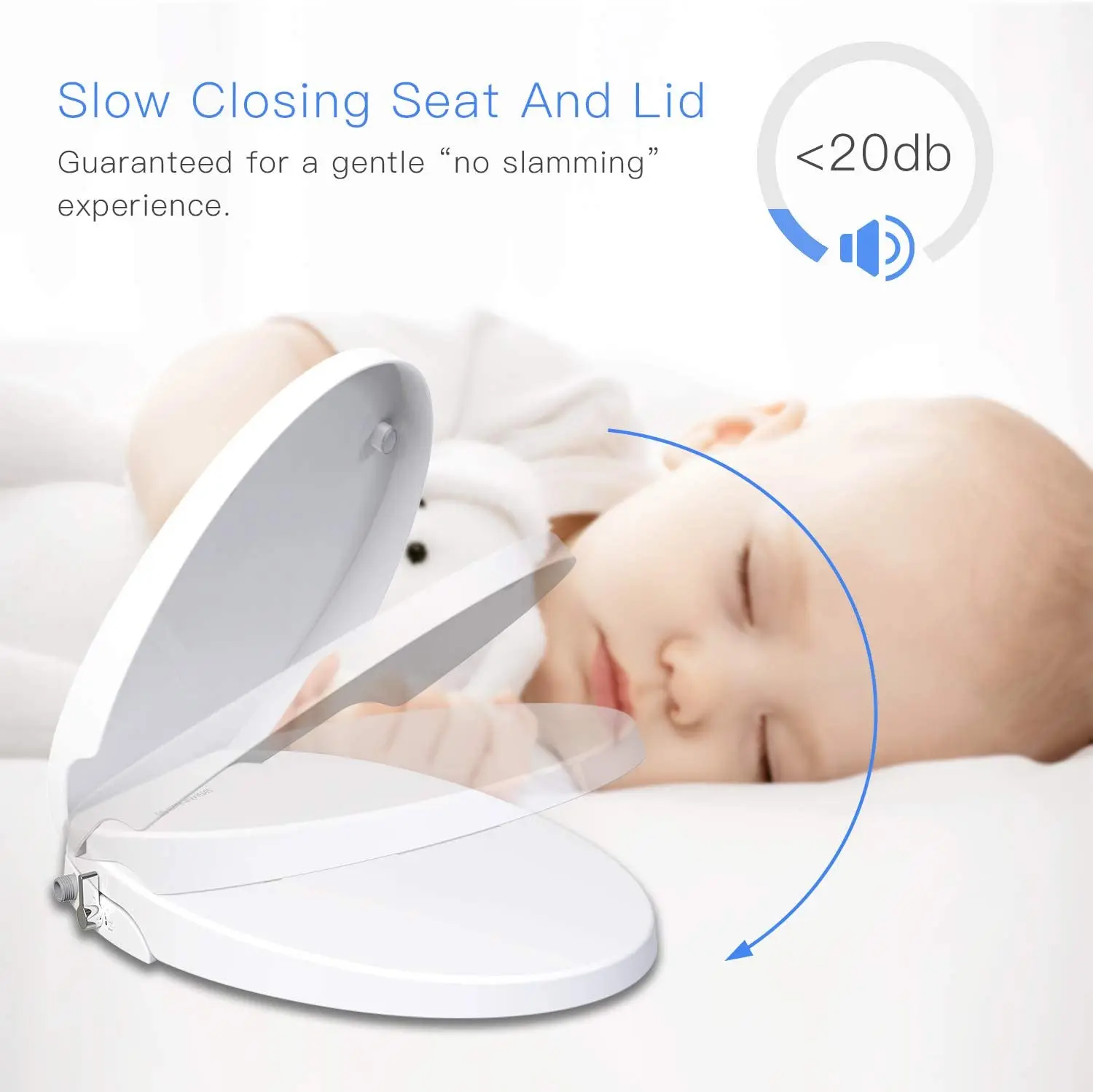 
American Standard Aqua Wash 17inch Round Toilets Non-Electric Bidet Seat 