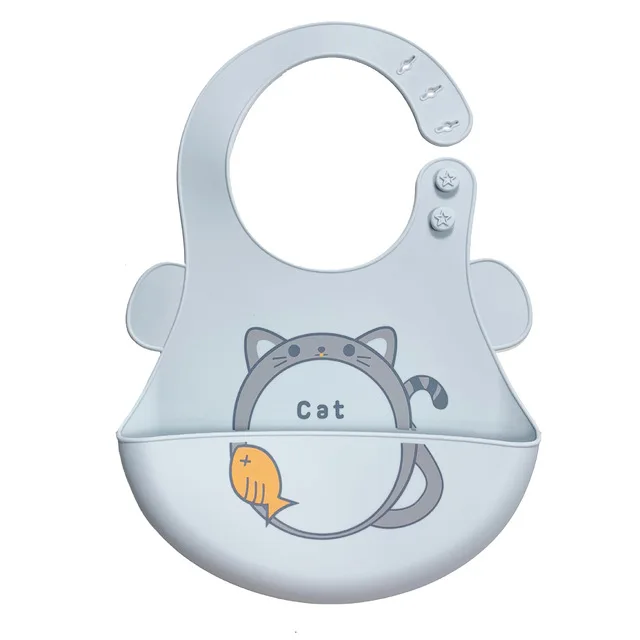 

silicone waterproof baby bibs cute animals printed baby drooling bib