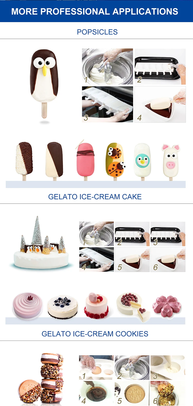 Miles Ice Cream Machine Commercial Gelato Carts Machine A Glace Ice