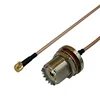 RF coaxial cable UHF PL259 female to MCX male right angle connector RG316 18CM