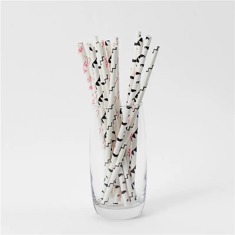 

Checp Price Eco Friendly Biodegradable Paper Straws White And Black Individually Wrapped Disposable