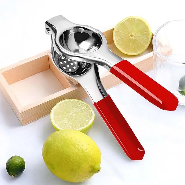 

Novelty Design Manual Eco-friendly Premium Stainless Steel Lemon Lime Squeezer Lemon Clip, Silver,red,black