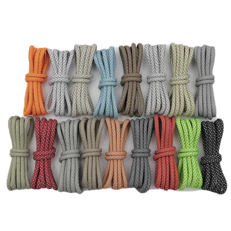 

Wholesale New Design High Quality Round Reflective Yeezy Shoelaces 4mm Reflective shoe laces for Running Shoes 120cm