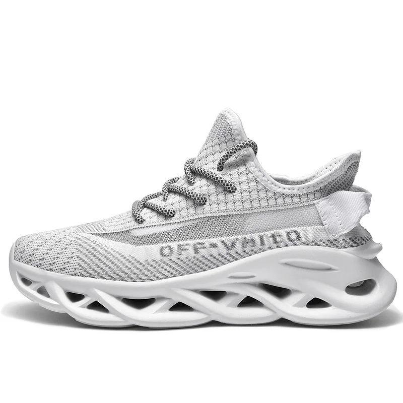 
wholesale fashion hot sale footwear Luminous lace up flyknitted sports shoes men yeezys shoes hemp sneakers 