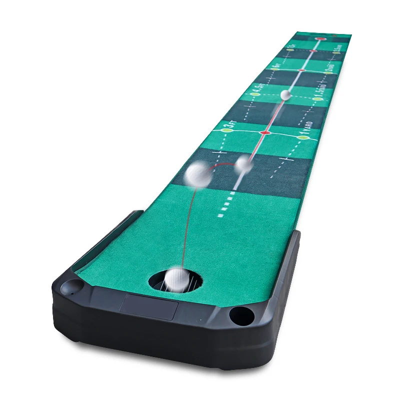 

Golf Putting Green Simulator Mat Golf Putting Trainer Mini Golf Practice Mat with Auto Ball Return Function for Home Indoor