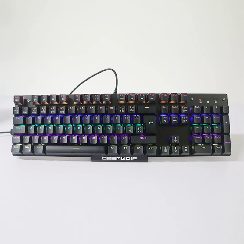 

Mechanical Gaming Keyboard 104 Keys Multi Color RGB Illuminated LED Backlit Wired Programmable For PC/Mac/Win