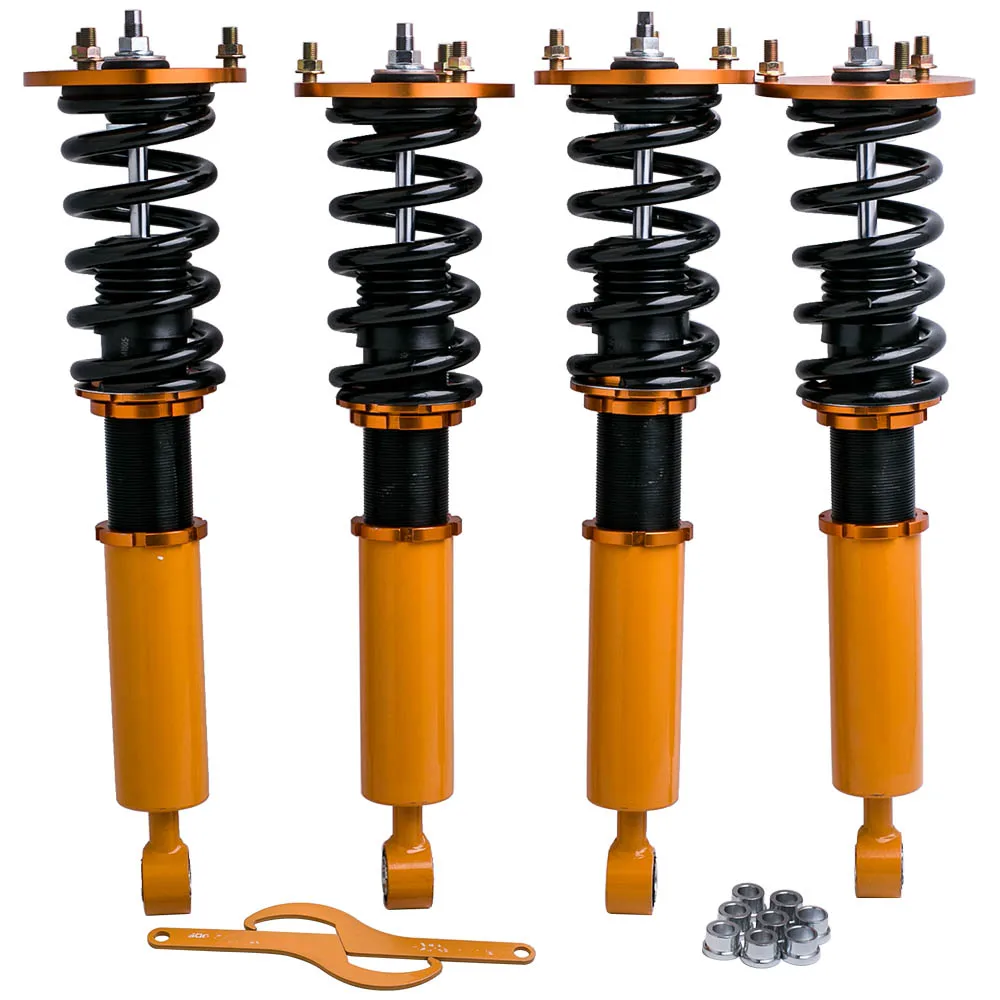 

US Free Shipping maXpeedingrods Complete Coilover Kits For Lexus LS 430 LS430 UCF30 XF30 2001 02-06 Adj. Height, Golden