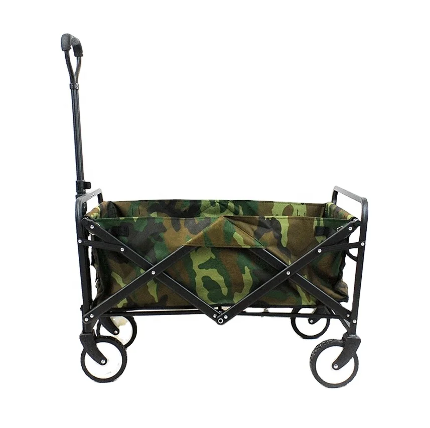 

Uni-Silent Outdoor Folding Wagon Micro Collapsible Utility Beach Wagon Cart Multipurpose Camping Trolley FW60