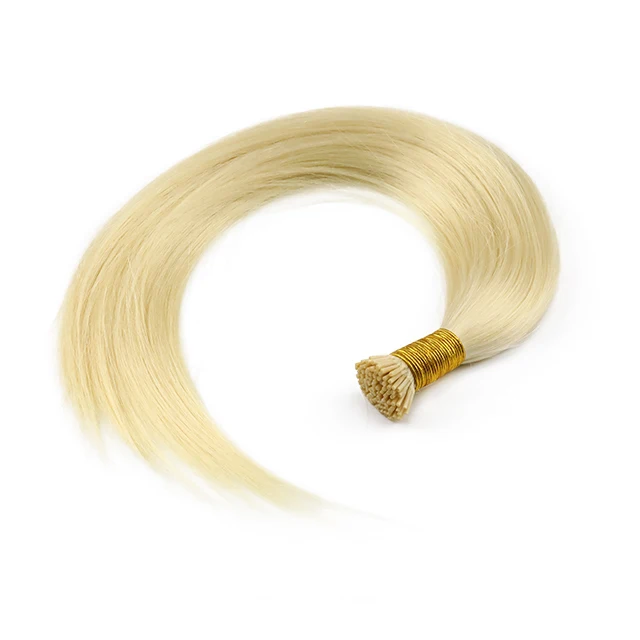 

Blonde 613 pure color I tip hair extension for Salon 30" long hair, Oem