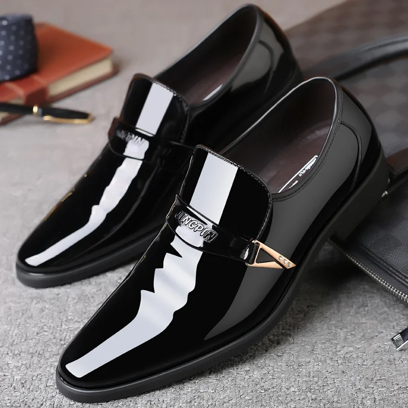 

Wholesale Hot sale adul hard sole Light leather shoes black casual shoes Business Slip On Loafers loafers man leather shoes