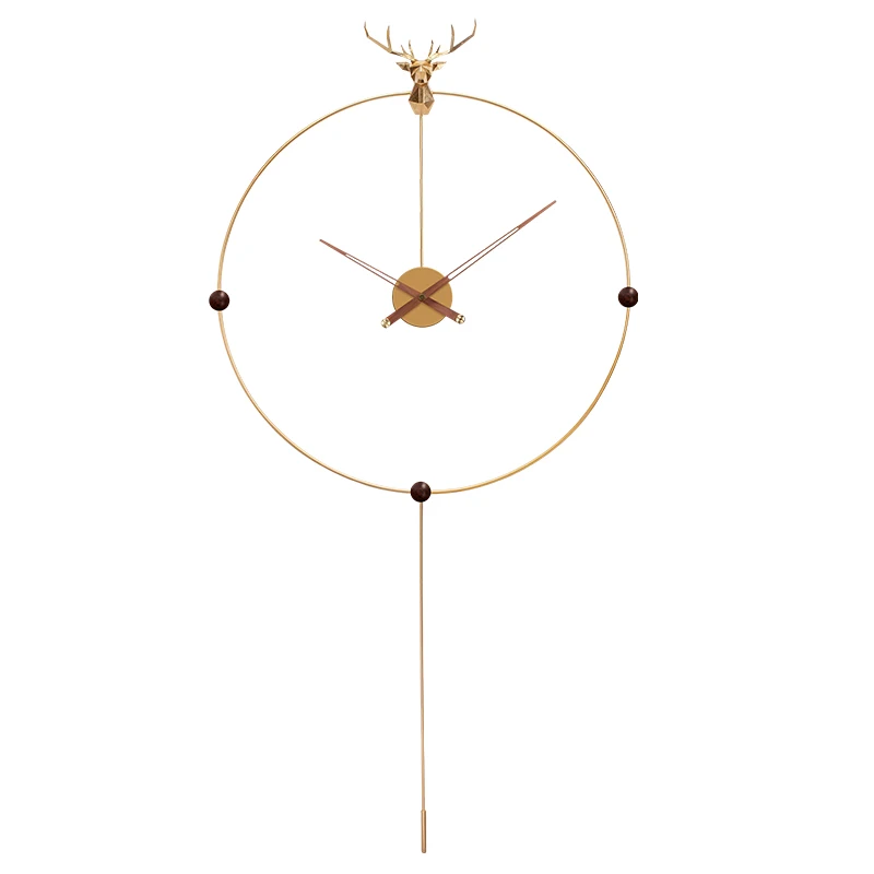 

3d modern minimalist style deer head element theme home decoration clock