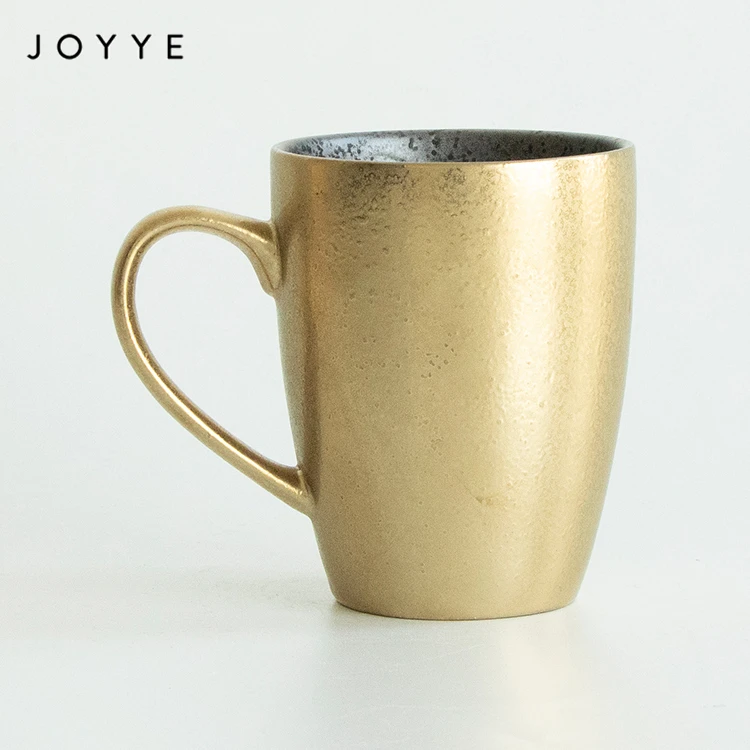 

Joyye China Custom Logo Gift Ceramic Creative Gold Handmade Luxury Milk Mug
