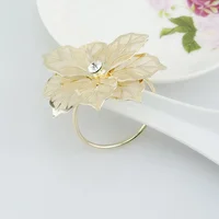 

Hot Sale Wholesale Crystal Diamante Gold Napkin Rings For Weddings