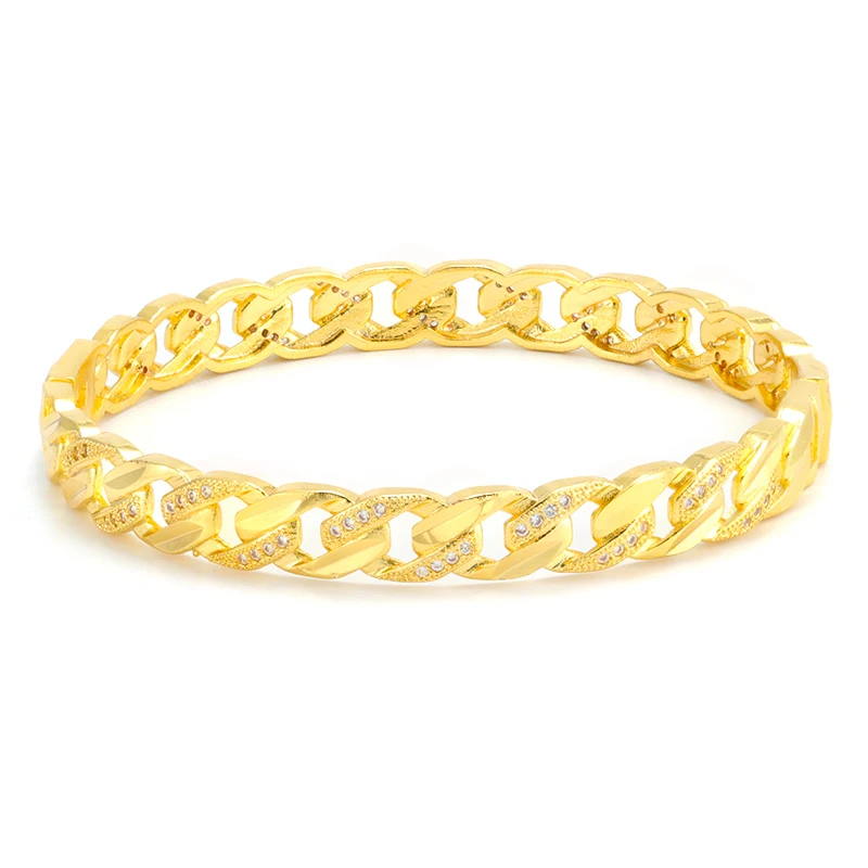 

Fashion Women Wedding Bracelet Gold Plated Micro Pave Cubic Zirconia Jewelry