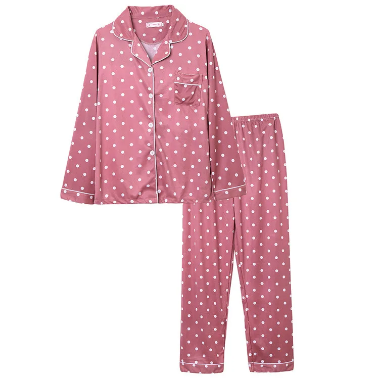 

Wholesale Sleepwear 2021 Long Sleeve Pyjamas Women Pijama Feminino Pjs Nightwear Two Piece Pajama Set Night Wears Suit For Lady