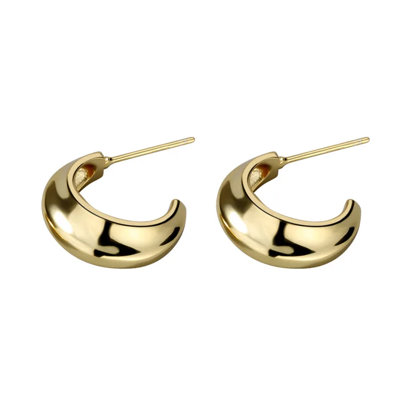 

Hoop Earrings Trendy Gold Geometric Cuff Silver Gold Plated Stud Earrings