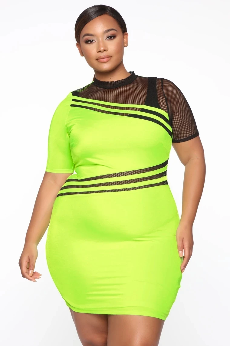 neon plus dress