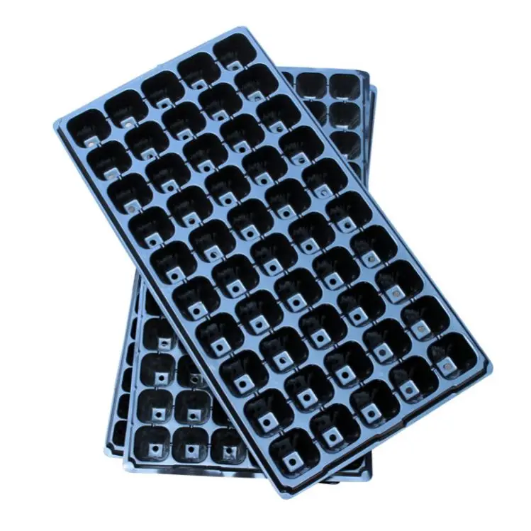 

21 32 50 72 105 128 Cells Plant Germination Nursery Tray Durable Square Garden Vegetables Flower Growing Seedling Trays, Black