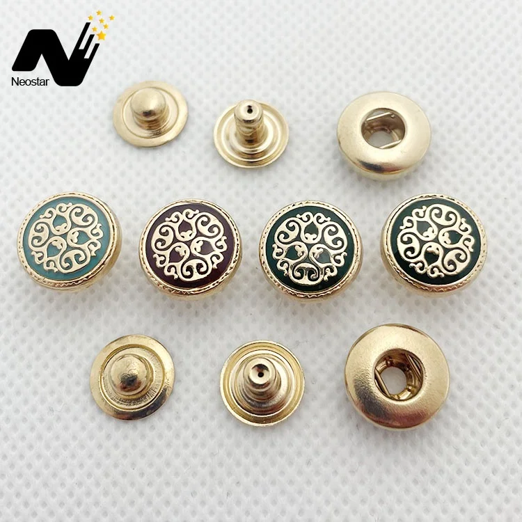 

Cheap Price Gold Color Plating Thobe Metal Press Snap Buttons In Stocking