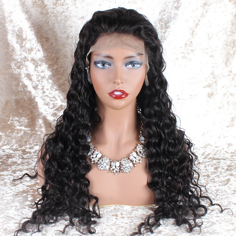 

130% 150% 180% deep curly natural human hair lace front wigs