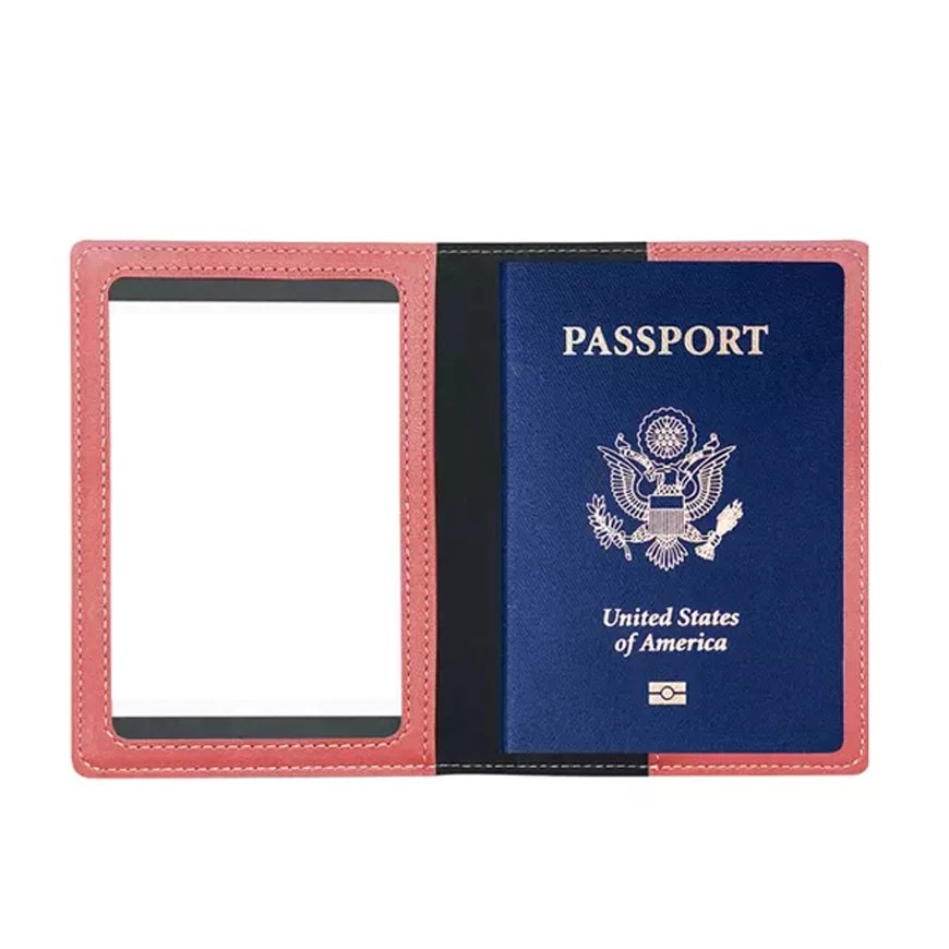 

Factory direct sale pu leather protective cover for 4*3 inch record card plus passport business passport holder case, A-m 13 styles