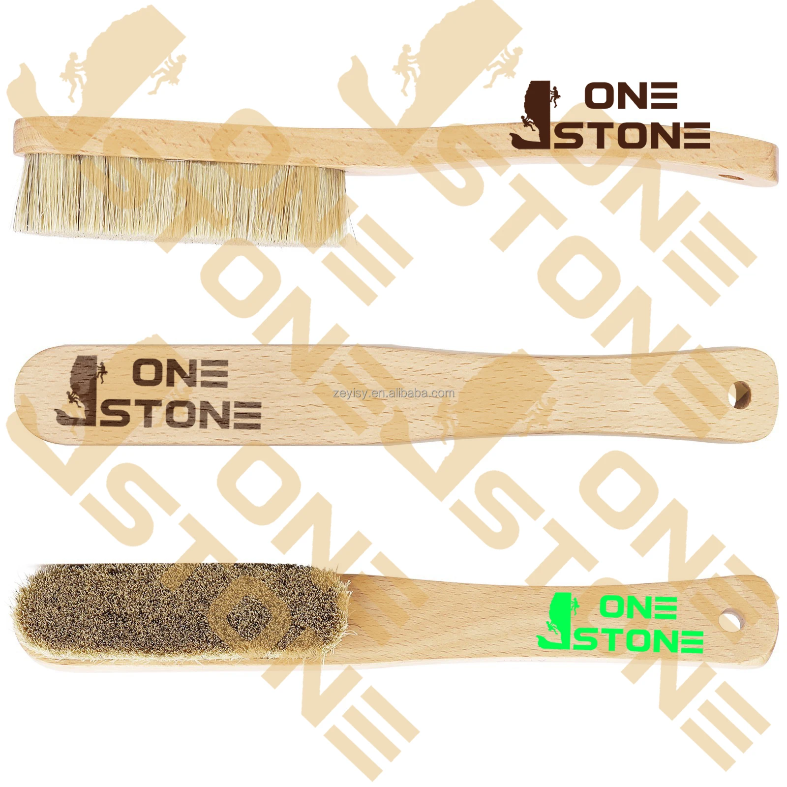 Natural Boar Hair Boulder Brush Wood Rock Climbing Hold for Sports & Entertainment