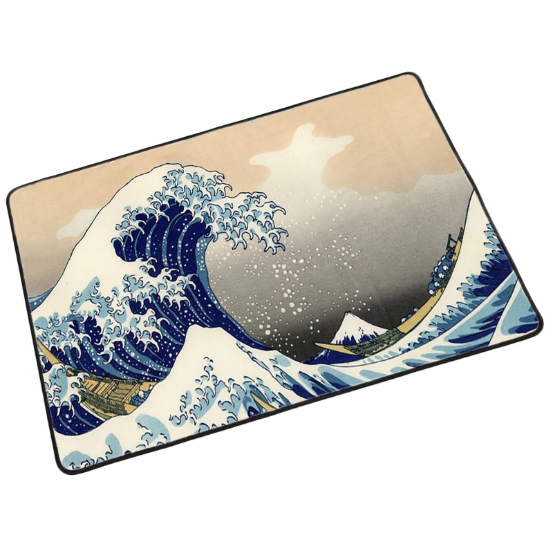 

Japan The Great Wave of Kanagawa Art Large Computer Gaming Mousepad Gamer XL Rubber Otaku Keyboard pad Laptop Desk Mat