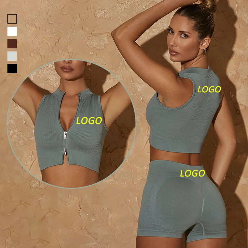 

Wholesale Custom Gym Fitness Sets Women High Waist and Stretch Sports Yoga&Fitness Wear Running Exercise Sets for Women