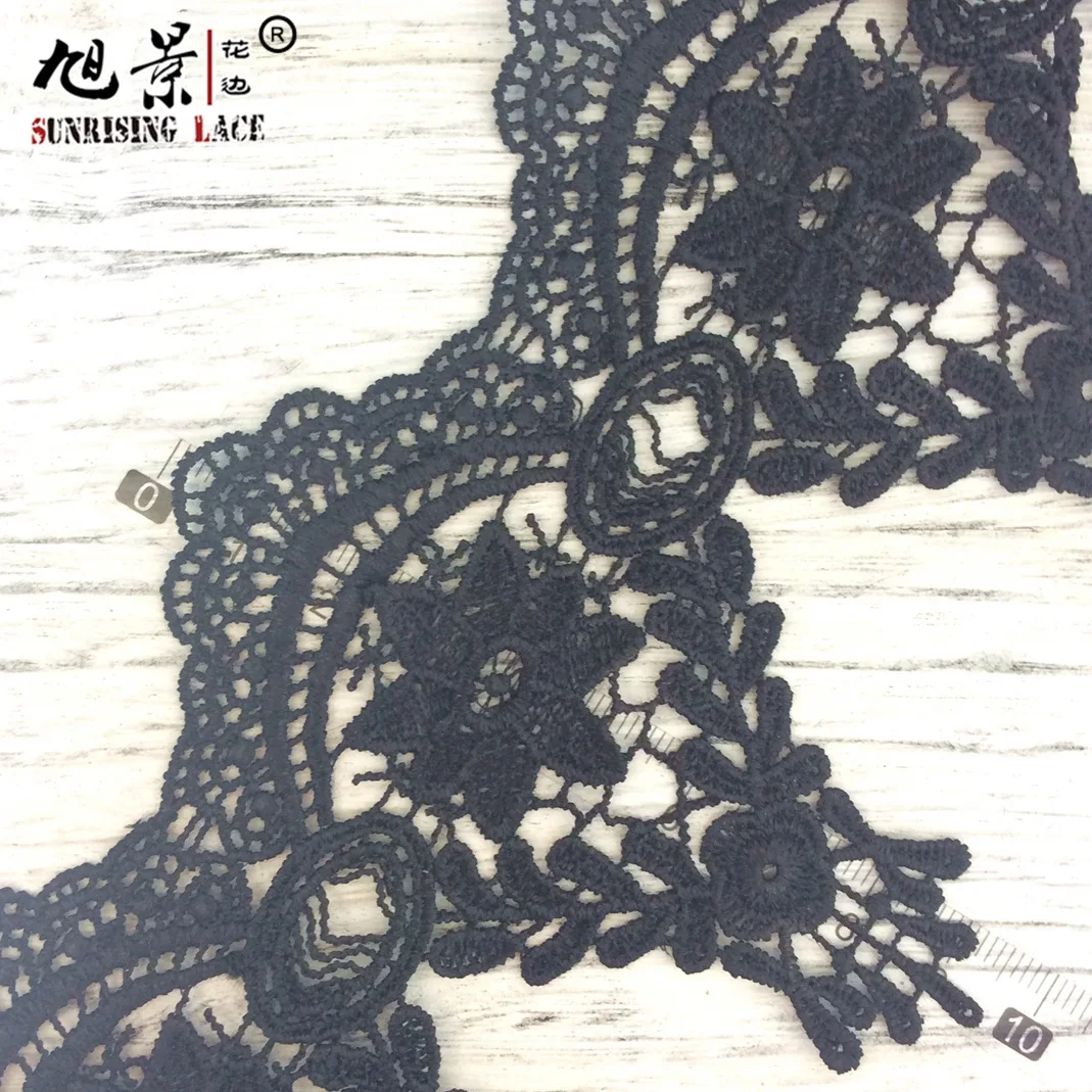 Customized Cotton Embroidery Border Chemical Lace